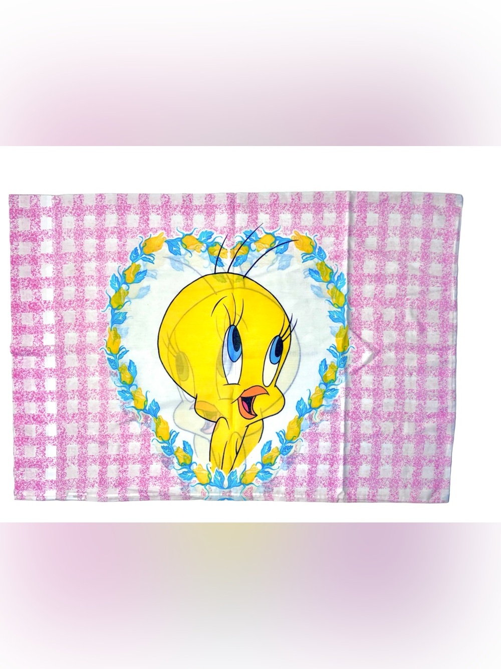 Looney Tunes Tweety Bird Vintage 1997 Double Sided Standard Pillowcase